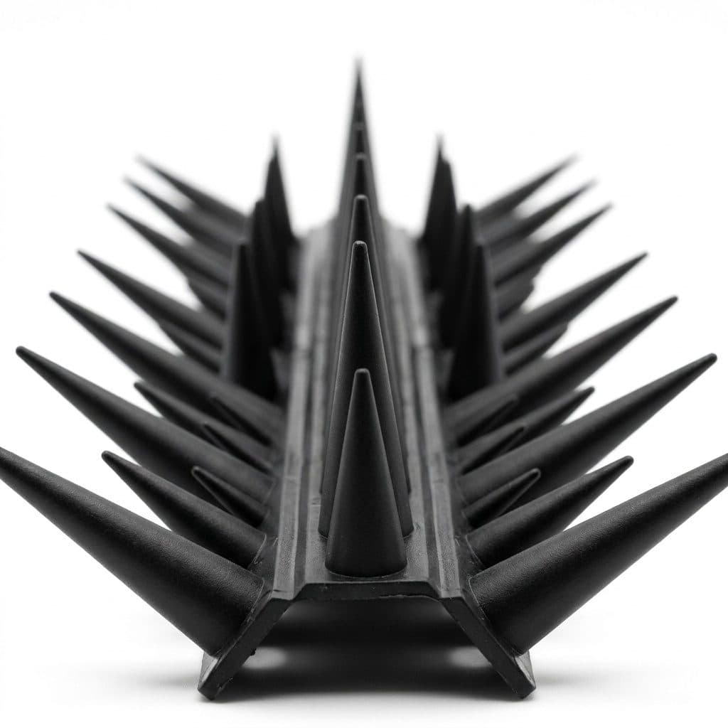 ThornGuard spike strip — three staggered spike heights in close-up